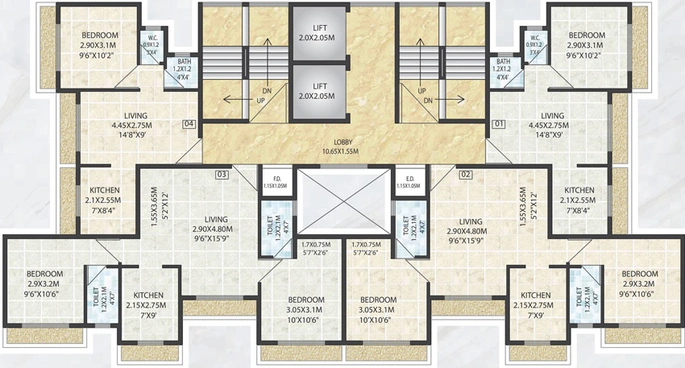 Floor Plan of Tejas Ambience in Ulwe, Navi Mumbai - Image 151824