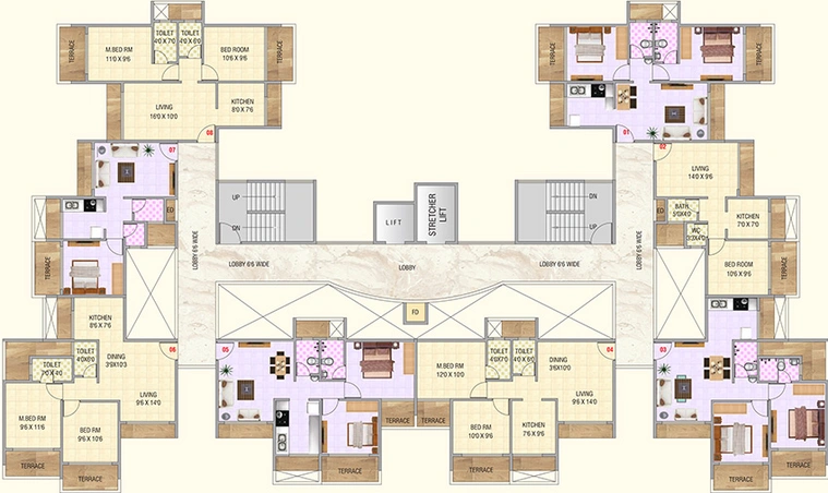 Floor Plan of Sadguru Universal in Panvel, Navi Mumbai - Image 163724