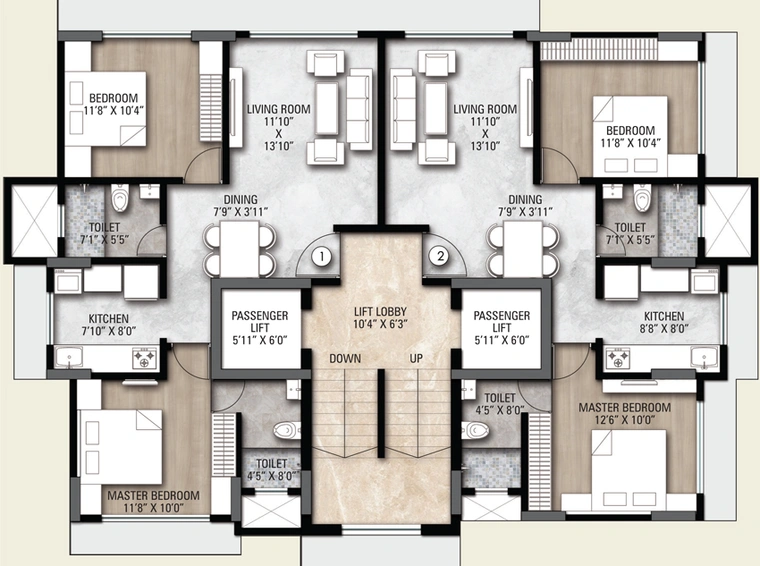 Floor Plan of Narayan Sitaram Residency in Borivali East, Mumbai - Image 99654