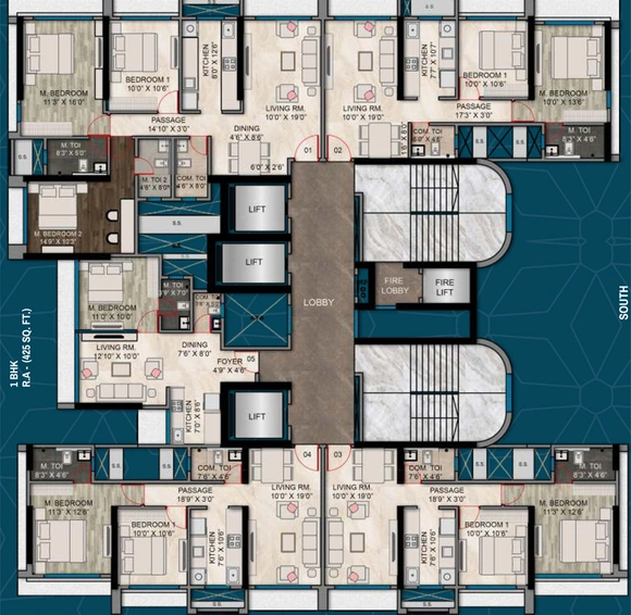 Floor Plan of Charkop Orion Heights in Kandivali West, Mumbai - Image 95391