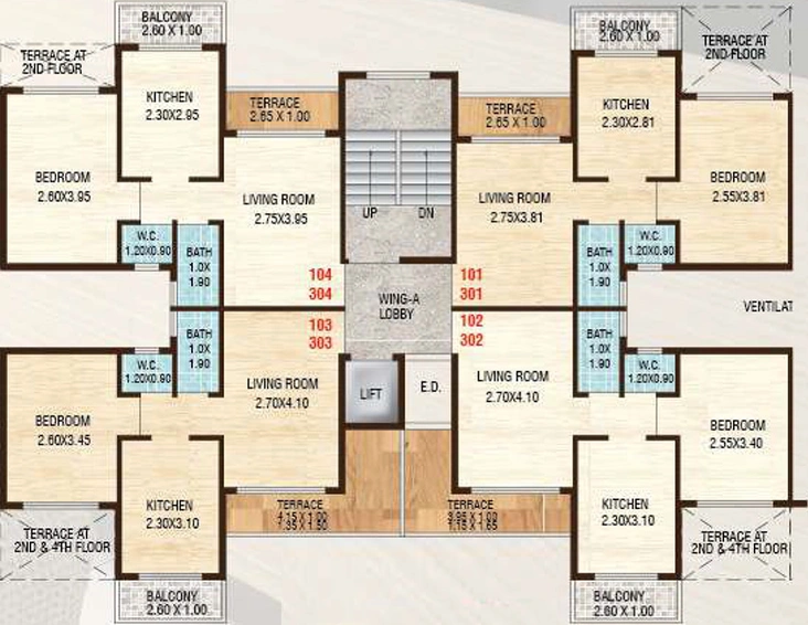 Floor Plan of Pioneer Vijay Abode in Panvel, Navi Mumbai - Image 159064