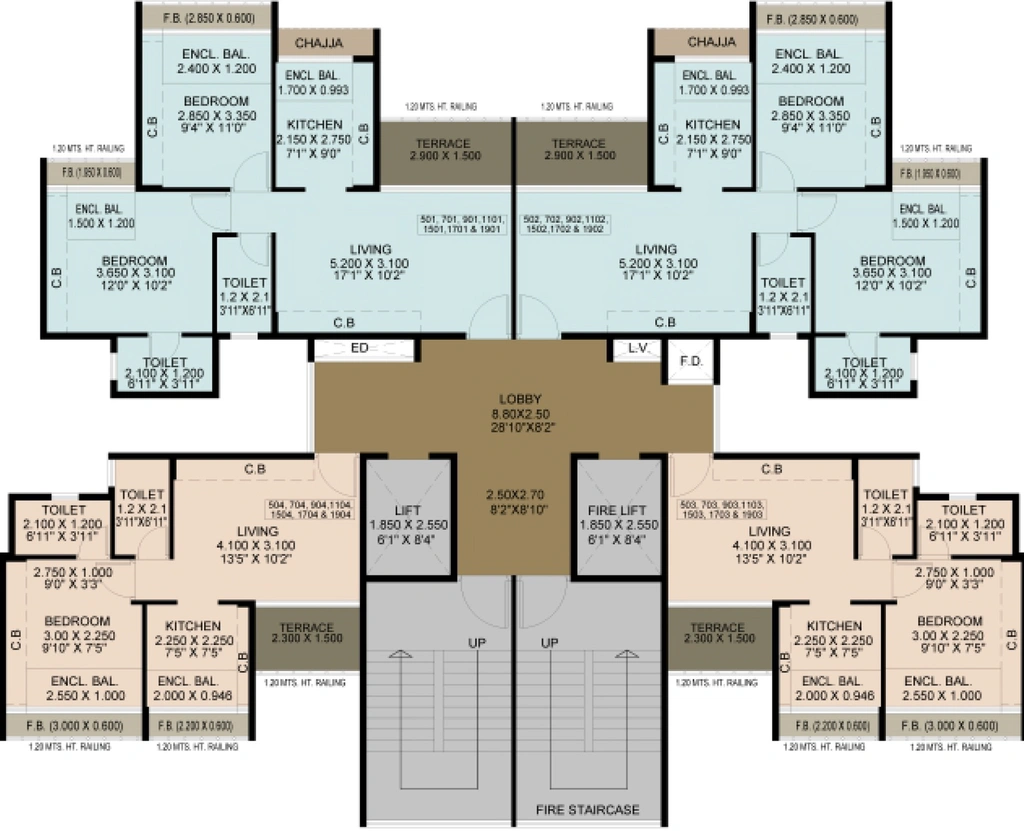 Floor Plan of Neelsidhi Anexo in Ghansoli, Navi Mumbai - Image 155804