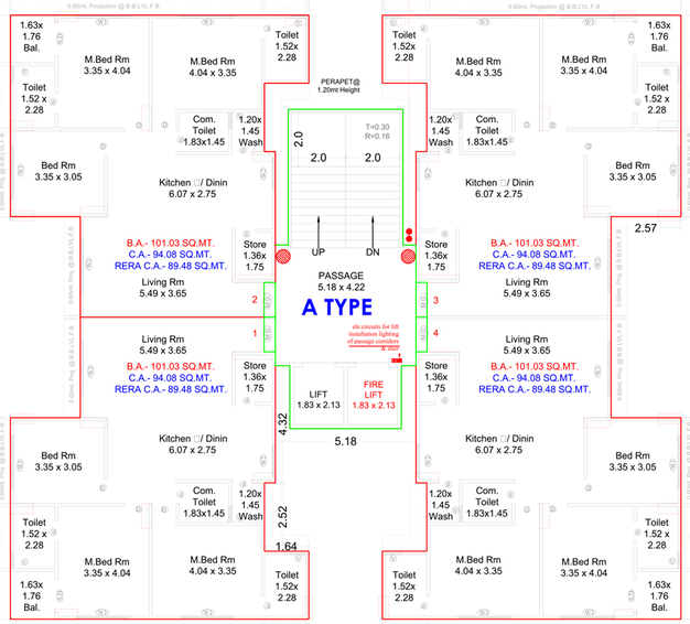 Floor Plan of Aatman Anjani Elegance in Parvat Gam, Surat - Image 95258