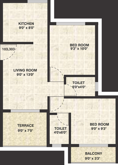 2 BHK Flat in Grow Homes Future Hills in Panvel, Navi Mumbai - Image 811653
