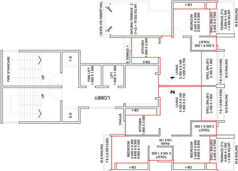Floor Plan of Satyam 17 West in Sanpada, Navi Mumbai - Image 159097