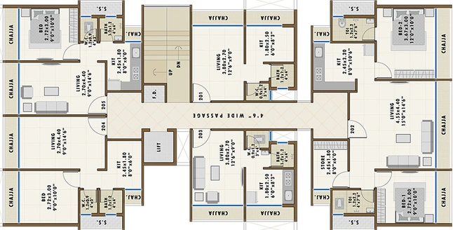 Floor Plan of Lakshadeep Heights in Karanjade, Navi Mumbai - Image 158950