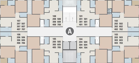 Floor Plan of Rasraj Royal Riviera in Lambha, Ahmedabad - Image 190584
