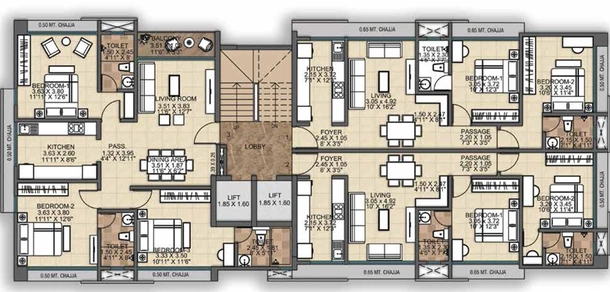 Floor Plan of Maxrich 9 Aces in Khar West, Mumbai - Image 95402