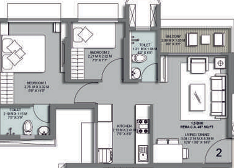 5 BHK Flat in Vighnaharta Infinity in Vikhroli East, Mumbai - Image 742464