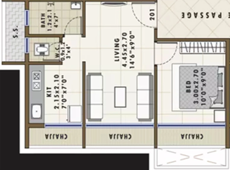 1 BHK Flat in Varniraj Neelkanth Deep in Ulwe, Navi Mumbai - Image 809648