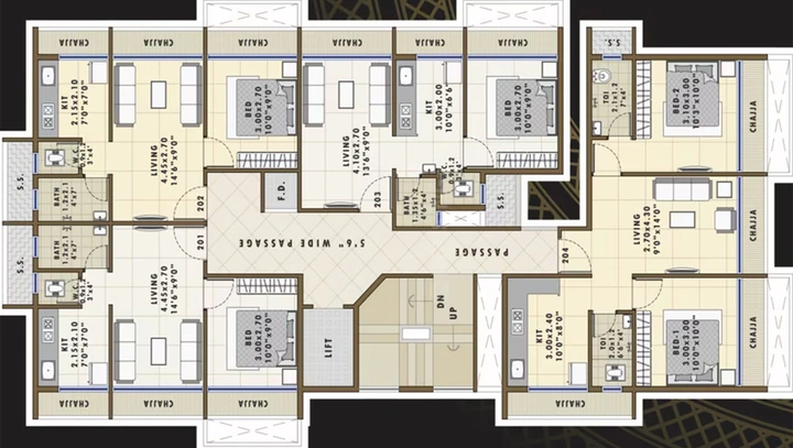 Floor Plan of Varniraj Neelkanth Deep in Ulwe, Navi Mumbai - Image 148326