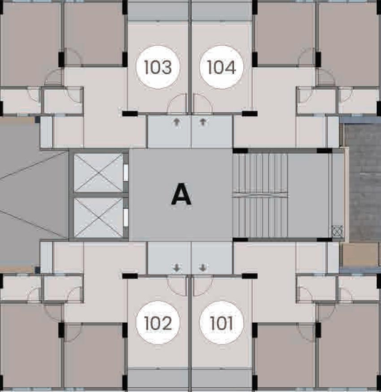 Floor Plan of Saanvi Nirman Solace in Bopal, Ahmedabad - Image 177670