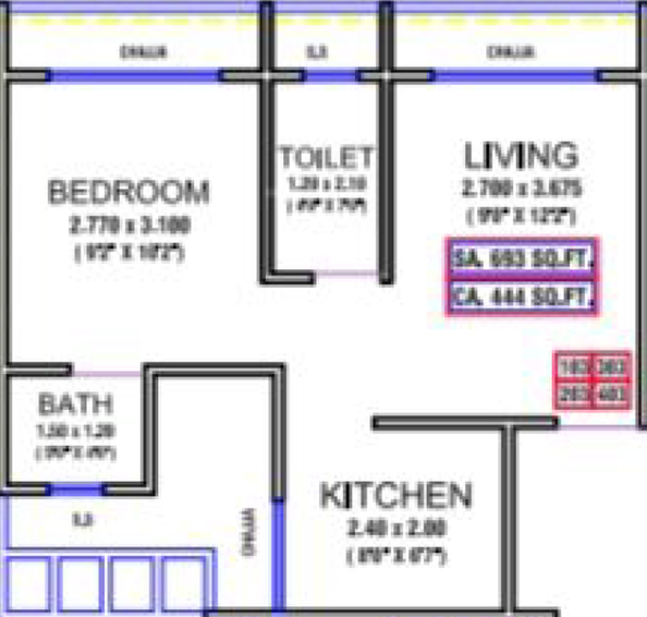 1 BHK Flat in Bhagat Sai Roseates in Ulwe, Navi Mumbai - Image 812030