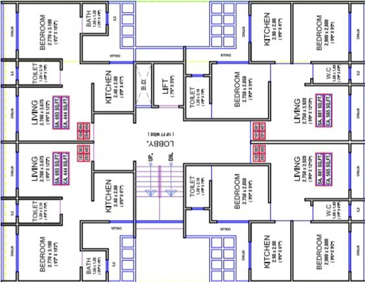 Floor Plan of Bhagat Sai Roseates in Ulwe, Navi Mumbai - Image 155848