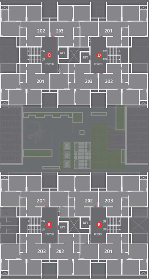 Floor Plan of Sampad Albero in Motera, Ahmedabad - Image 95317