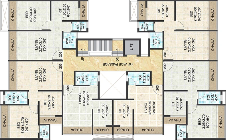 Floor Plan of Gamiraj Shagun in Ulwe, Navi Mumbai - Image 155689