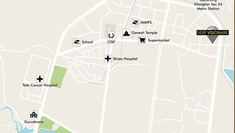 Location of Sambhav Deep Visionaire in Kharghar, Navi Mumbai - Image 157099