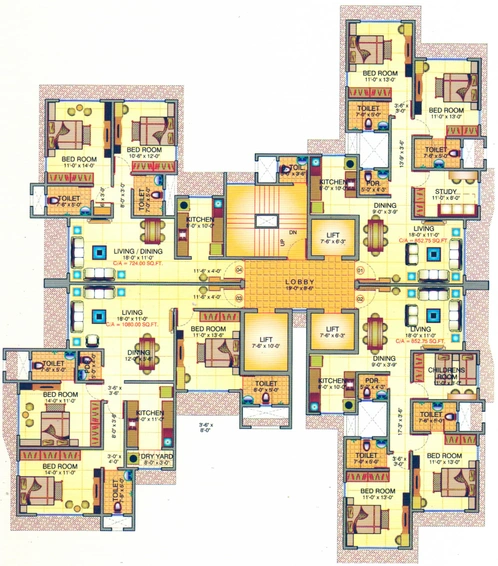 Floor Plan of Advent Palazzo in Malad West, Mumbai - Image 95286