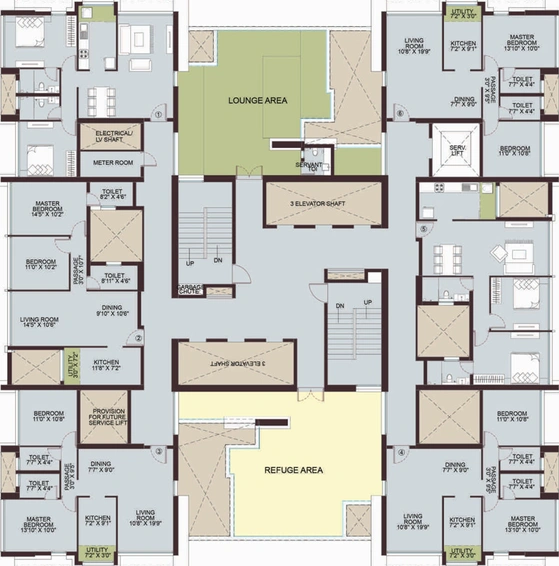 Floor Plan of Adhiraj Samyama in Kharghar, Navi Mumbai - Image 149502