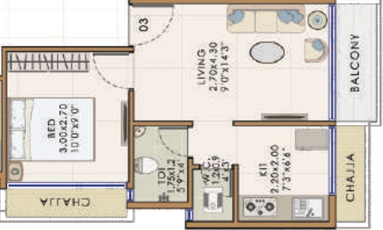 1 BHK Flat in Trinity AS Ornate in Panvel, Navi Mumbai - Image 813675
