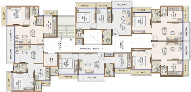 Floor Plan of Trinity AS Ornate in Panvel, Navi Mumbai - Image 160872