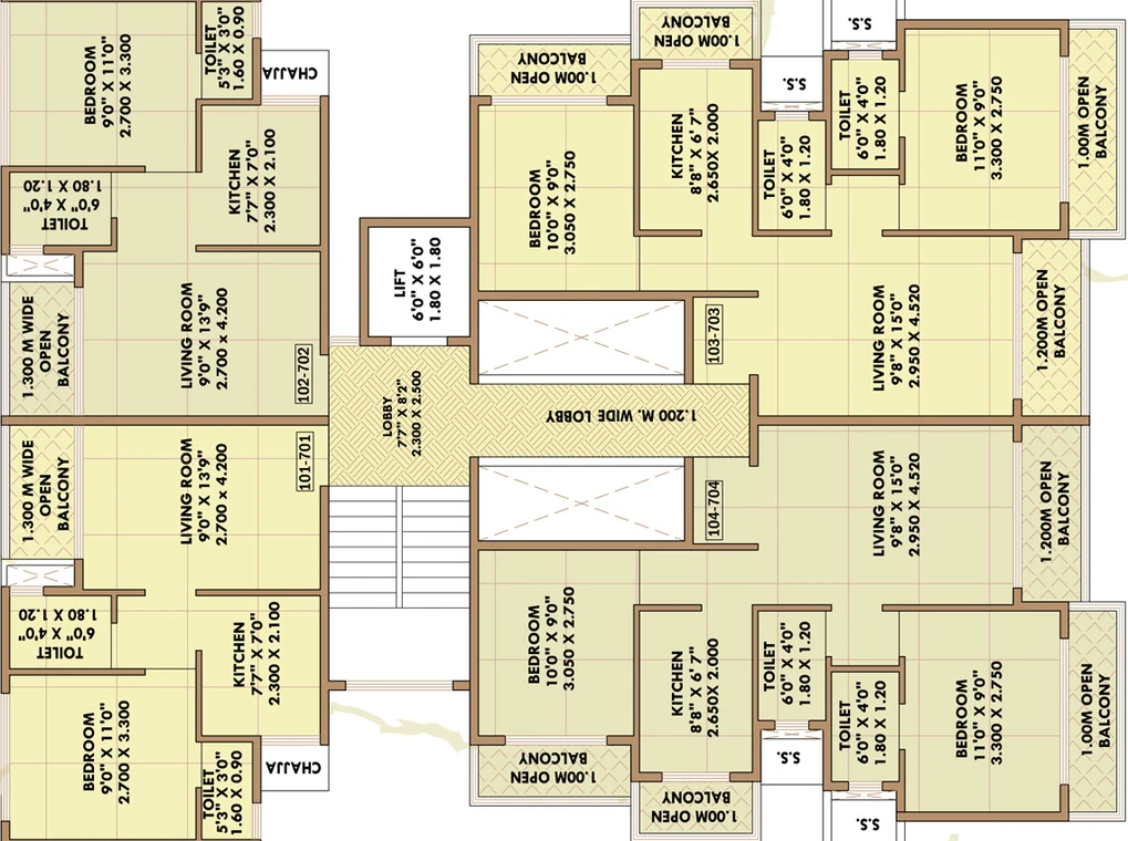 Floor Plan of Shreeji Aura in Kharghar, Navi Mumbai - Image 150721