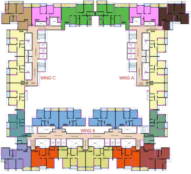 Floor Plan of Gami Satyam Palacio in Kharghar, Navi Mumbai - Image 160736