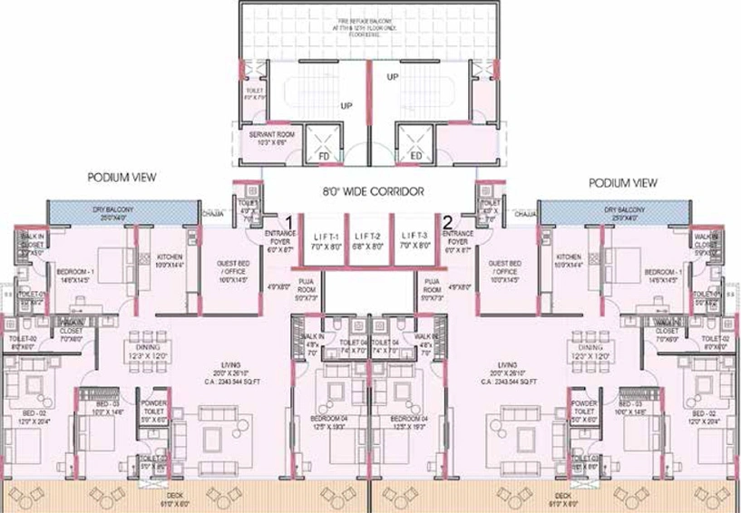 Floor Plan of Gami Palm Amore in Seawoods, Navi Mumbai - Image 150253