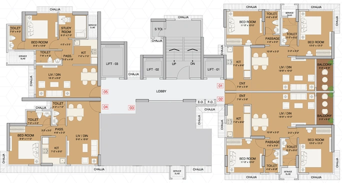 Floor Plan of Ruparel Pristine in Ghatkopar East, Mumbai - Image 95416