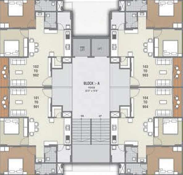Floor Plan of Shree Sarju Greens in Chandkheda, Ahmedabad - Image 164861