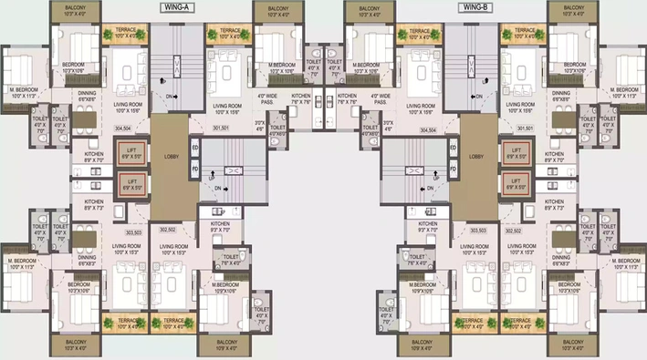 Floor Plan of Shikara Pride in Panvel, Navi Mumbai - Image 150946