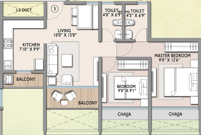 2 BHK Flat in Superb Maximus City in Panvel, Navi Mumbai - Image 813083