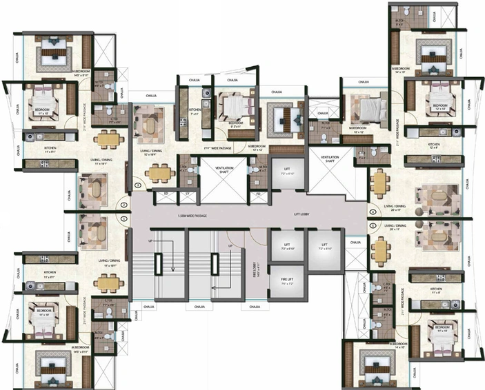 Floor Plan of Tricity Aspire in Kharghar, Navi Mumbai - Image 150982