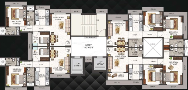Floor Plan of Pearl Ashiyana in Malad East, Mumbai - Image 116000