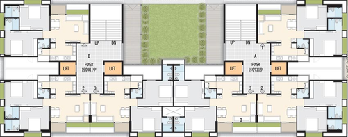 Floor Plan of Panchamrut Sky in Gota, Ahmedabad - Image 192398