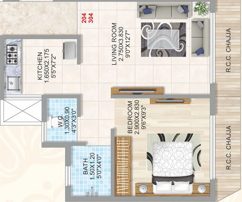 1 BHK Flat in Mahadev Reddys Bliss in Ulwe, Navi Mumbai - Image 810465