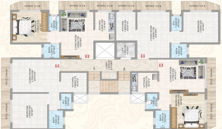 Floor Plan of Mahadev Reddys Bliss in Ulwe, Navi Mumbai - Image 150905