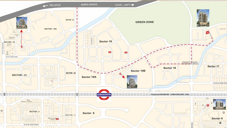 Location of Mahadev Reddys Bliss in Ulwe, Navi Mumbai - Image 150903