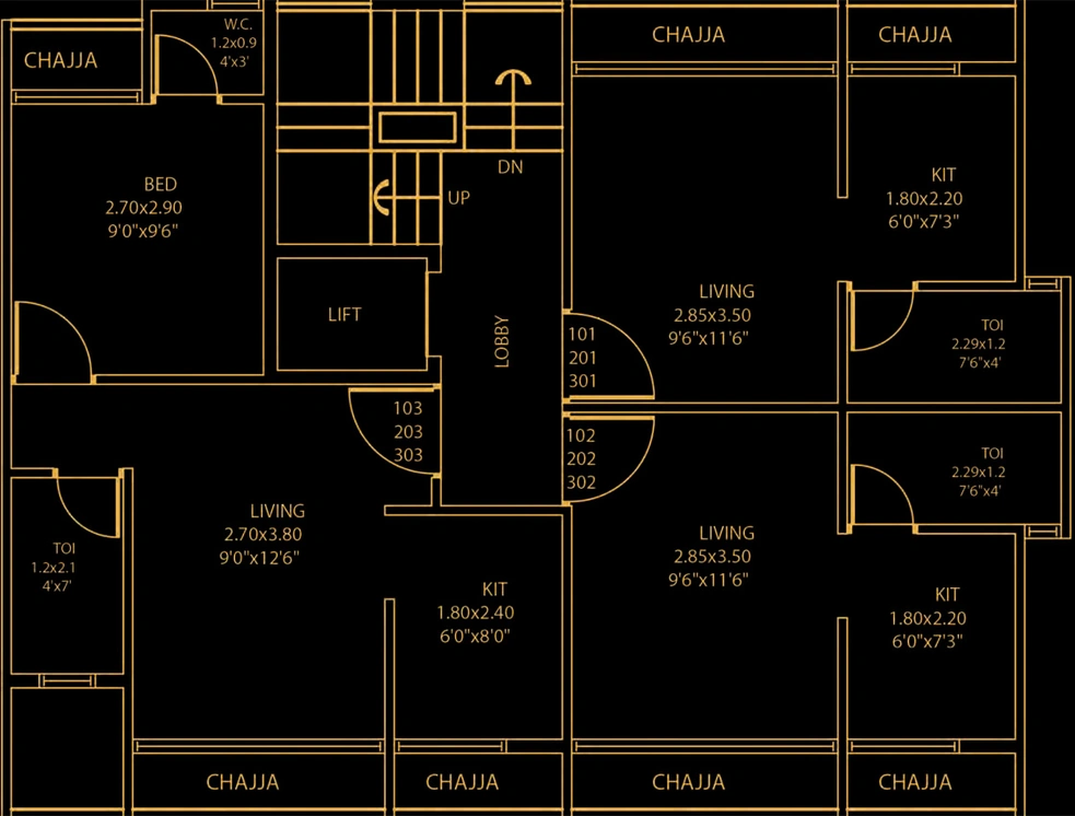 Floor Plan of Sambhav Deep Divine 2 in Karanjade, Navi Mumbai - Image 150815