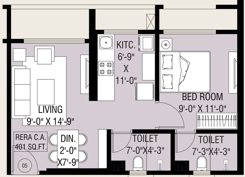 1 BHK Flat in Dhanalaxmi The Grand in Vikhroli East, Mumbai - Image 670693