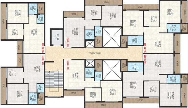 Floor Plan of Aashvi Heights in Kamothe, Navi Mumbai - Image 150738