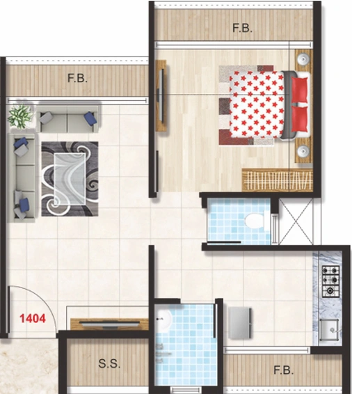 1 BHK Flat in Mahadev Empire Heights in Dronagiri, Navi Mumbai - Image 813273