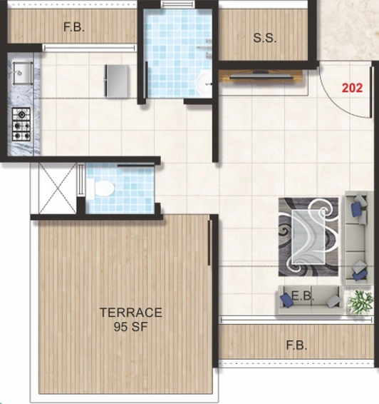 1 RK Flat in Mahadev Empire Heights in Dronagiri, Navi Mumbai - Image 813271