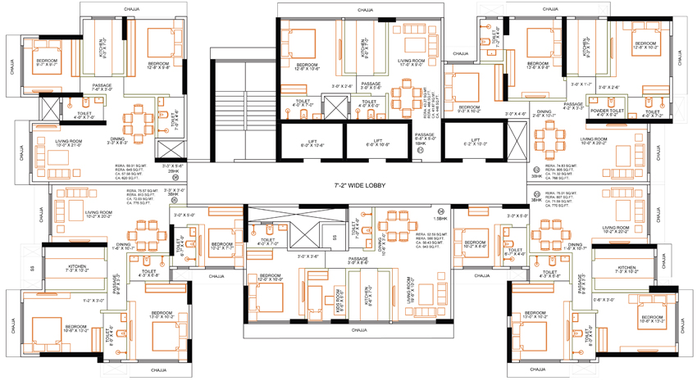 Floor Plan of Shreeji Solitaire in Kandivali West, Mumbai - Image 95332