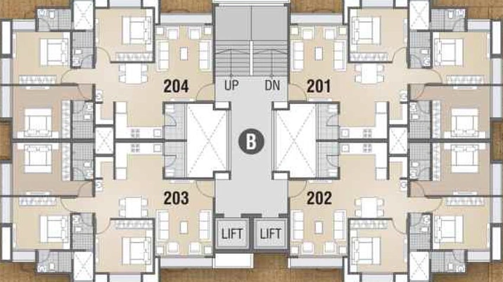 Floor Plan of Flora Iris in Ghuma, Ahmedabad - Image 192067