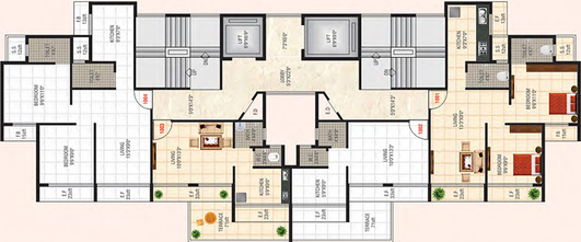 Floor Plan of Hiray Oleander in Ulwe, Navi Mumbai - Image 159662