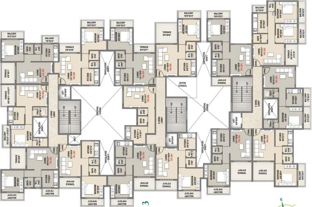 Floor Plan of Space Greens in Panvel, Navi Mumbai - Image 150553