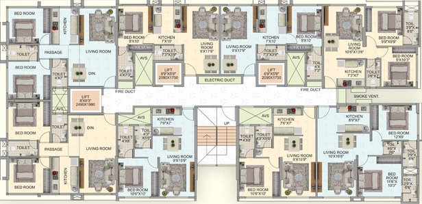Floor Plan of Aakruti Om Priyadarshani in Ghatkopar East, Mumbai - Image 95430
