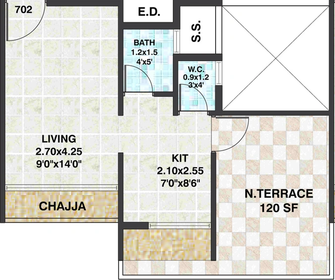 1 RK Flat in Rudra Shreepati Solitaire in Karanjade, Navi Mumbai - Image 810288