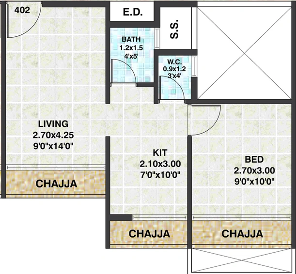 1 BHK Flat in Rudra Shreepati Solitaire in Karanjade, Navi Mumbai - Image 810289